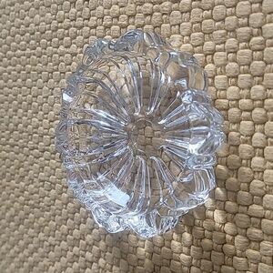 Vintage MCM from 1940's collectible clear glass ashtray